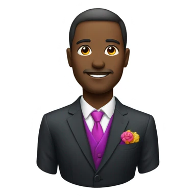 colourful formal portrait of male sticker