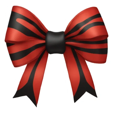 Red and black cheer bow sticker