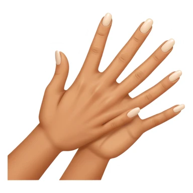 Fingers rubbing sticker