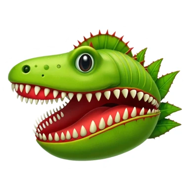 venus fly trap without a face, more realistic sticker