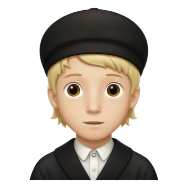 hassidic young boy blond freckles sticker