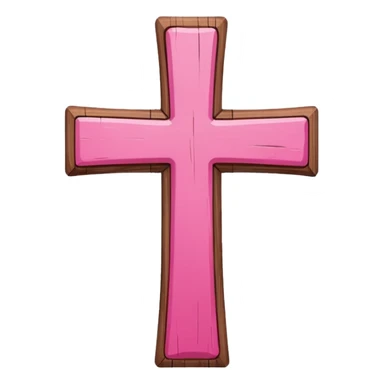 pink cross sticker