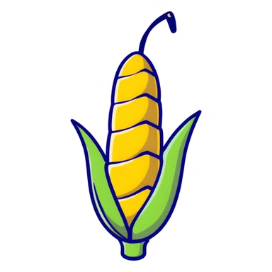 yellow corn cob sticker