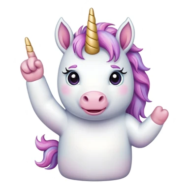 unicorn sticking up middle finger  sticker