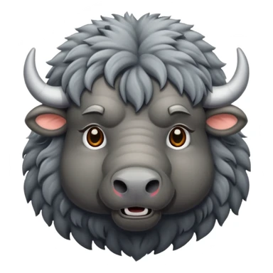 A gray buffalo sticker