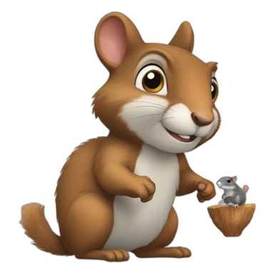 squirrel with rat sticker
