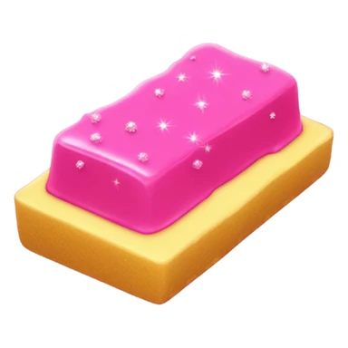 Hot pink stick of butter with glitter  sticker