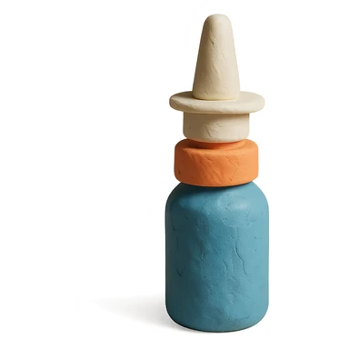 claymation style nasal spray sticker