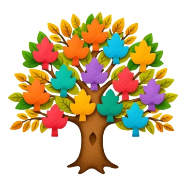 family tree card sticker