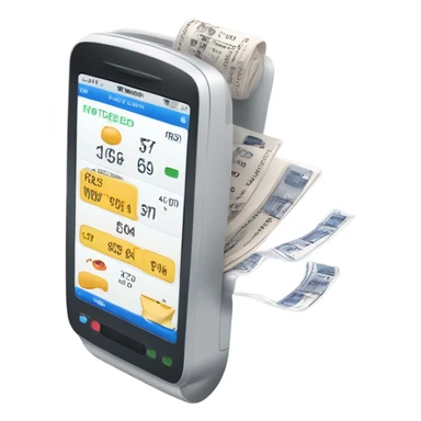 receipt inside of a phone sticker