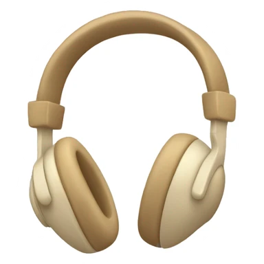 beige apple headphones with beige bows sticker