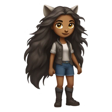 werewolf girl sticker