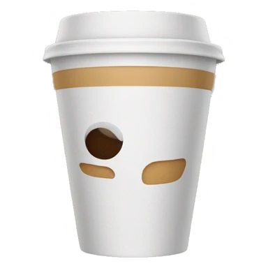 Disposable coffee cup sticker