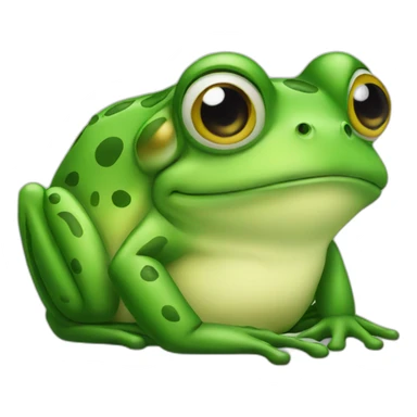 Frog pensive sticker