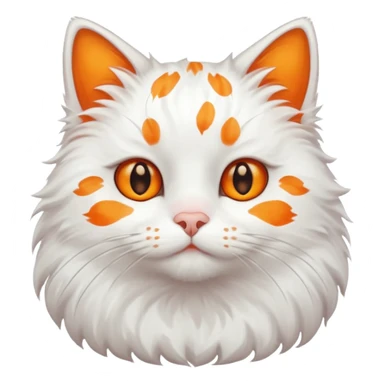gato blanco con manchas naranjas aesthetic sticker