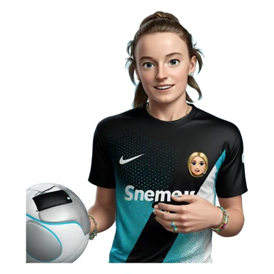 young athlete with jewelry sticker