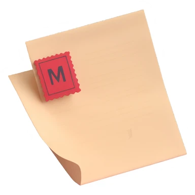 paper document with a red stamp sticker