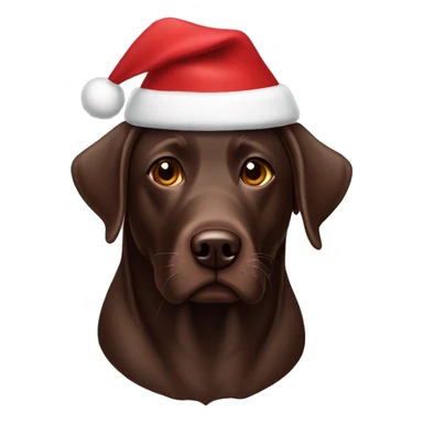 Chocolate lab Santa hat  sticker