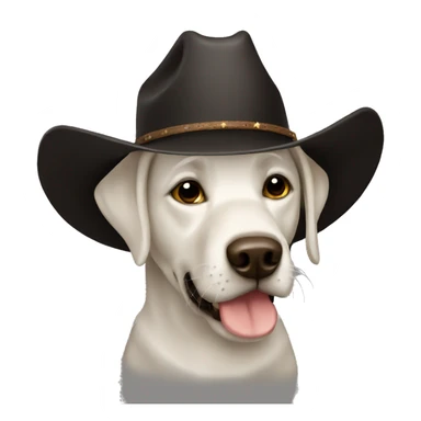 Black Labrador COWBOY hat sticker