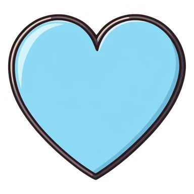 Light blue heart  sticker