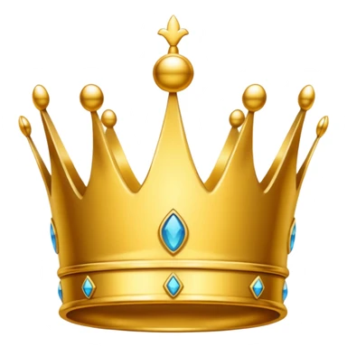 create a crown cartoony without details or anything make it tiny as a real emoji sticker