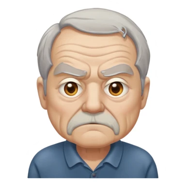 Grumpy old man with one blind eye sticker