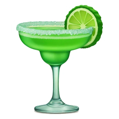 Green margarita in a margarita glass sticker