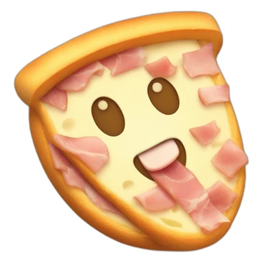 A toasty with ham and cheese sticker