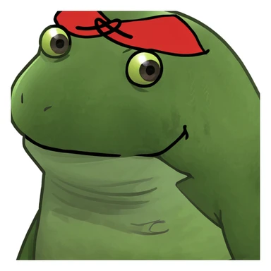 bufo in a pirate ship sticker