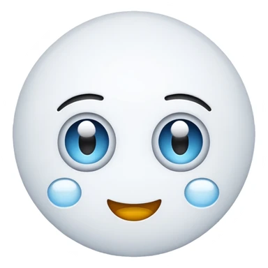 Emoji with snow eyes sticker