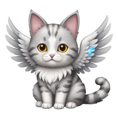 Cute cat with a wing sticker