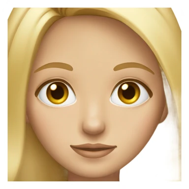 blonde white girl with hazel eyes and straight hair sticker