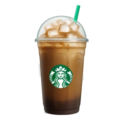 Starbuck ice coffee with ice cubes sticker