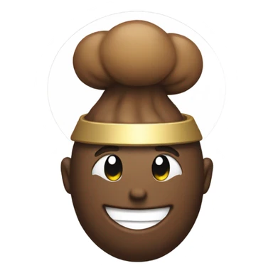 smiling poop with halo sticker