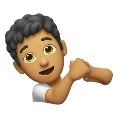 Personne avec bras en diagonale qui dab sticker