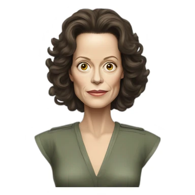 sigourney weaver from alien movie sticker