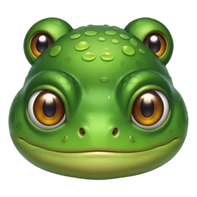 frog with baby bangs sticker
