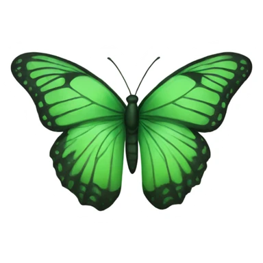 Green butterfly sticker