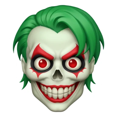 a skull like joker sticker