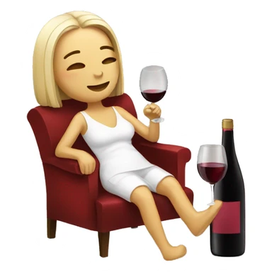 relax and wine sticker
