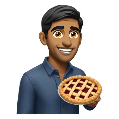 rishi sunak eating a pie sticker