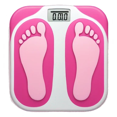 Pink body weight scale  sticker
