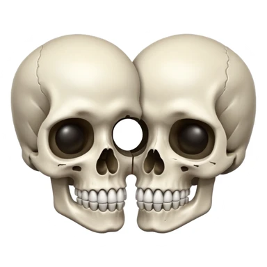 2 skulls in love sticker