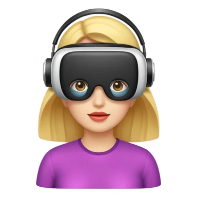 VR wearing woman sticker