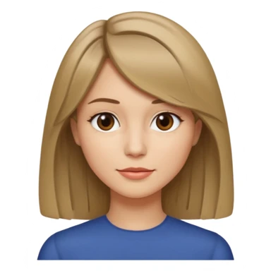 włosy za ramiona grzywka taka na boki i na środku przedziałek i ciemne blond sticker