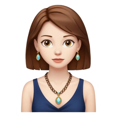 a faceless woman with brown hair sticker