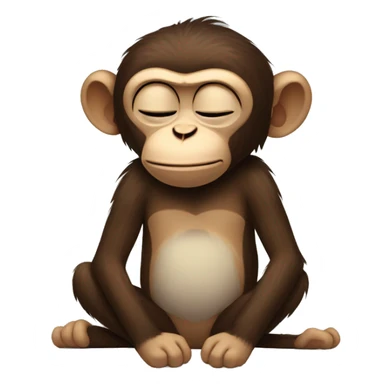 sleepy monkey sticker