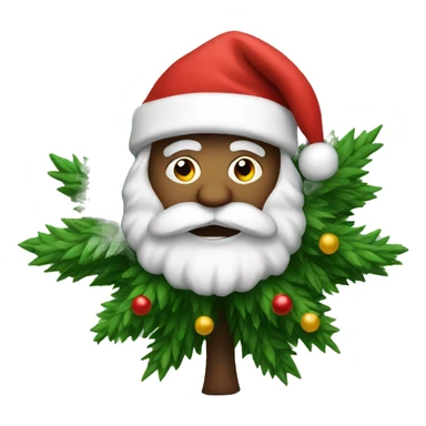 Santa tree sticker