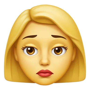 side eye emoji meme, yellow face, annoyed side eye, pursed lips, classic emoji style sticker