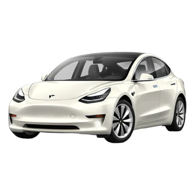 White tesla model 3 with the text «sorry I can park elsewhere» sticker